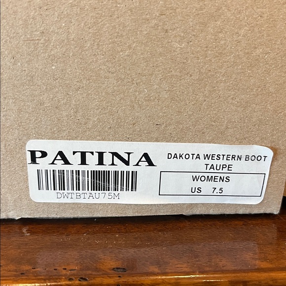 Patina / Portland Leather Dakota Western Boot - Taupe- Size 7.5 - Picture 10 of 11